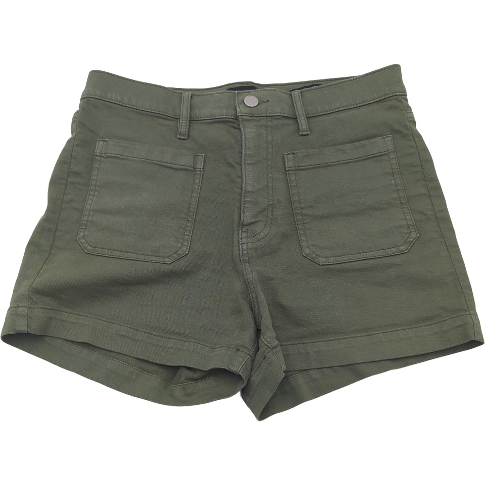 Banana Republic Premium Denim High-Rise 3" Short Olive Green Utility Size 28